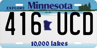 MN license plate 416UCD