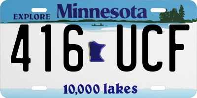 MN license plate 416UCF