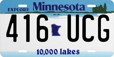 MN license plate 416UCG