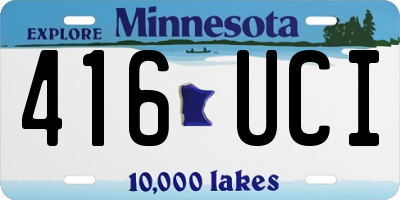 MN license plate 416UCI