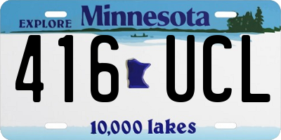MN license plate 416UCL