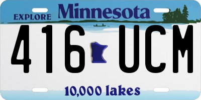 MN license plate 416UCM