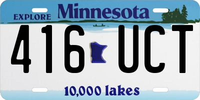 MN license plate 416UCT