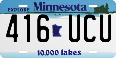 MN license plate 416UCU