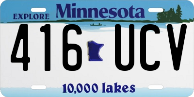 MN license plate 416UCV