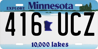 MN license plate 416UCZ