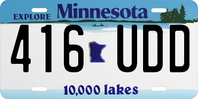 MN license plate 416UDD