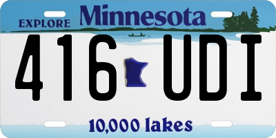 MN license plate 416UDI