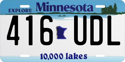 MN license plate 416UDL