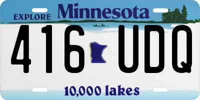 MN license plate 416UDQ