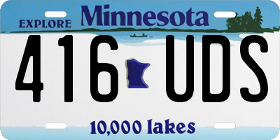 MN license plate 416UDS