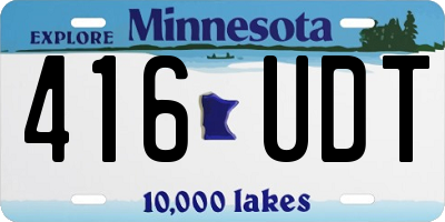 MN license plate 416UDT