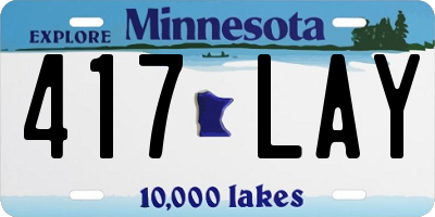 MN license plate 417LAY