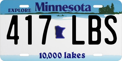 MN license plate 417LBS