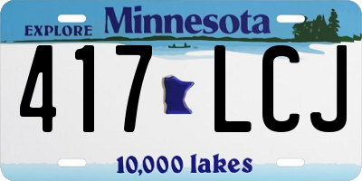 MN license plate 417LCJ