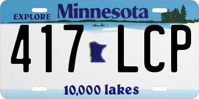 MN license plate 417LCP