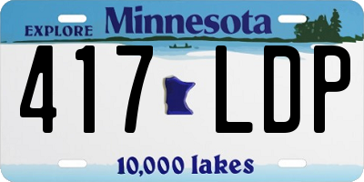 MN license plate 417LDP