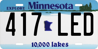 MN license plate 417LED