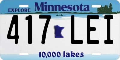 MN license plate 417LEI