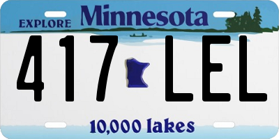 MN license plate 417LEL