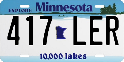 MN license plate 417LER