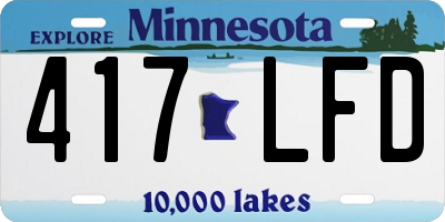 MN license plate 417LFD