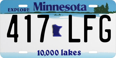 MN license plate 417LFG