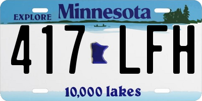 MN license plate 417LFH