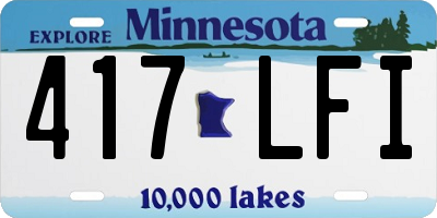 MN license plate 417LFI