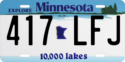 MN license plate 417LFJ