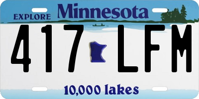 MN license plate 417LFM
