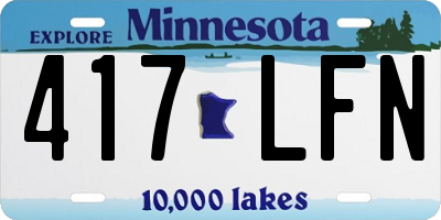 MN license plate 417LFN
