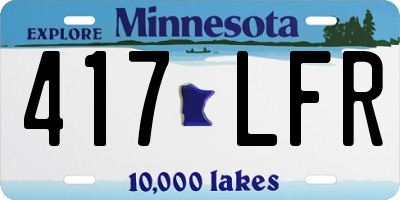 MN license plate 417LFR