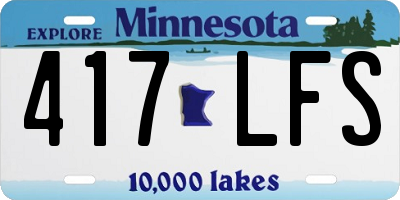 MN license plate 417LFS