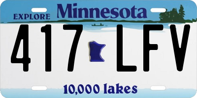 MN license plate 417LFV