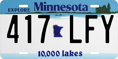 MN license plate 417LFY