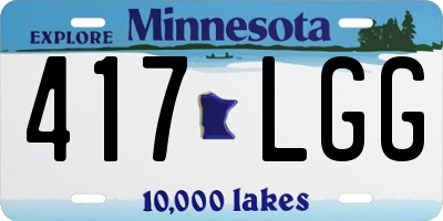 MN license plate 417LGG