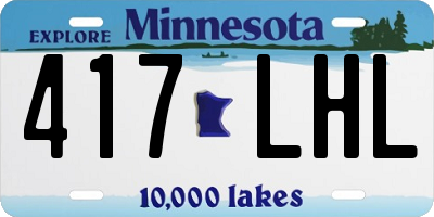 MN license plate 417LHL