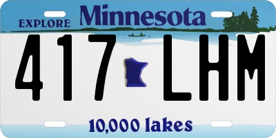 MN license plate 417LHM