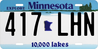 MN license plate 417LHN