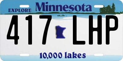 MN license plate 417LHP