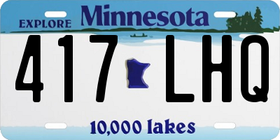 MN license plate 417LHQ