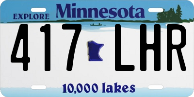 MN license plate 417LHR