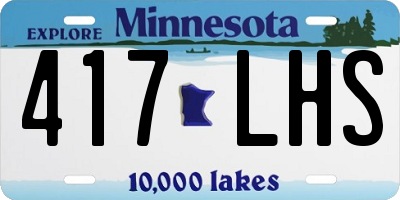 MN license plate 417LHS