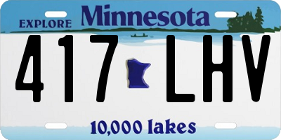 MN license plate 417LHV