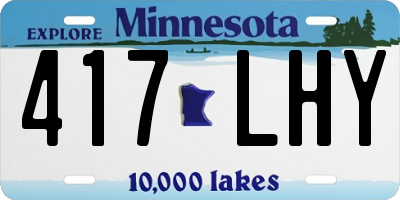 MN license plate 417LHY