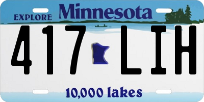 MN license plate 417LIH