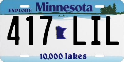 MN license plate 417LIL