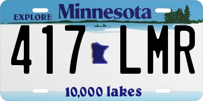 MN license plate 417LMR