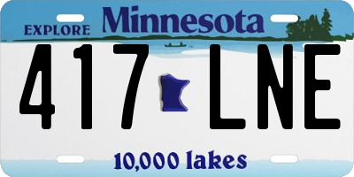 MN license plate 417LNE
